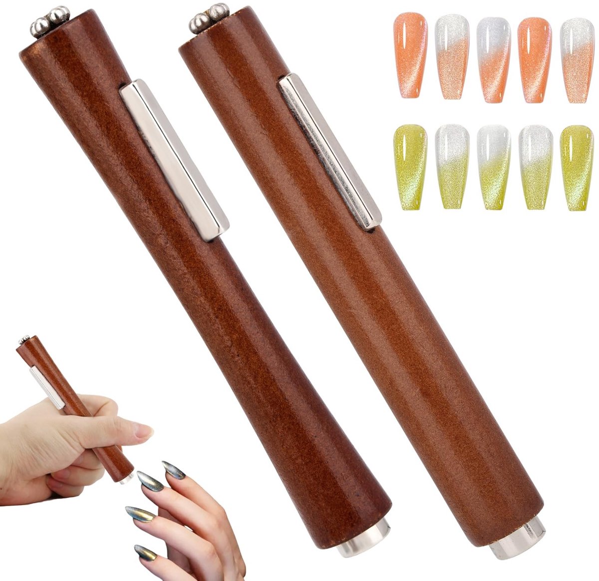 Solidchoice - 2st 3-in-1 Cat Eye Magneet voor Nagels - Krachtige Magnetische Stick voor Manicure
