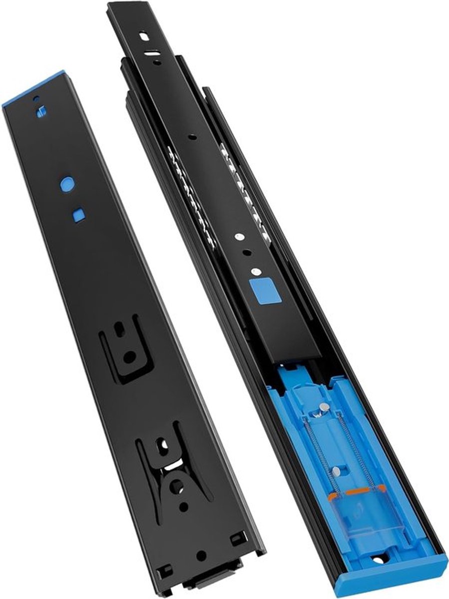 Ladegeleiders met Push-to-Open en Soft-Close, 350 mm, Zijmontage, Volledig Uittrekbaar, 100 kg Draagvermogen voor Keuken en Meubels