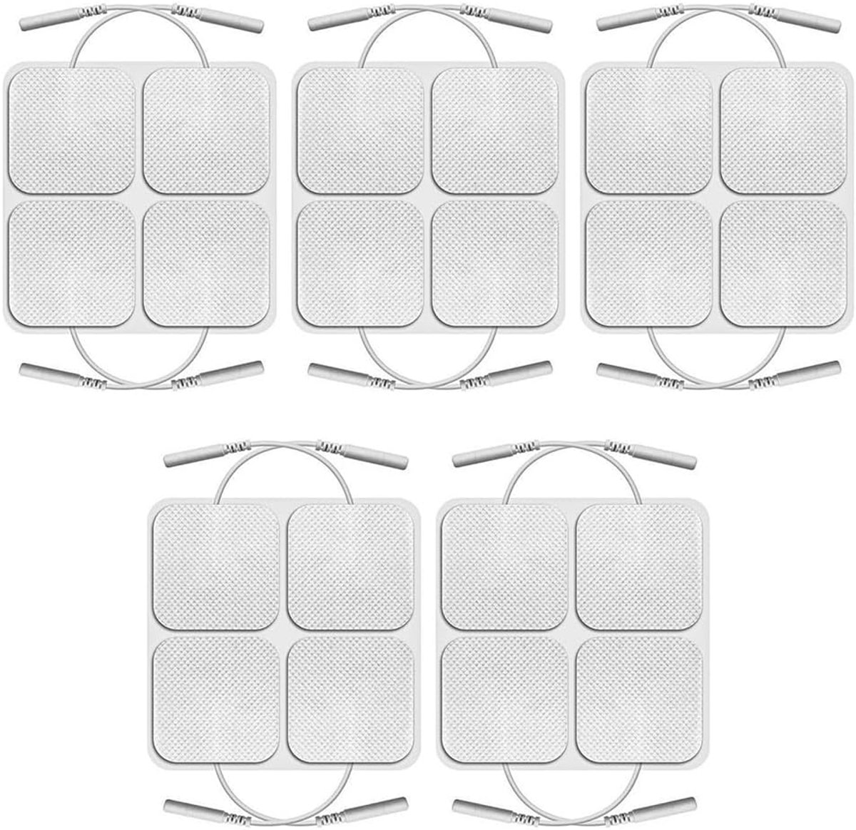 20PCS Dozens of Pads Replacement Reusable Square Tens Electrodes 5X5cm Self Adhesive Pads Fit Virtually All Dozens of - ShopVlot