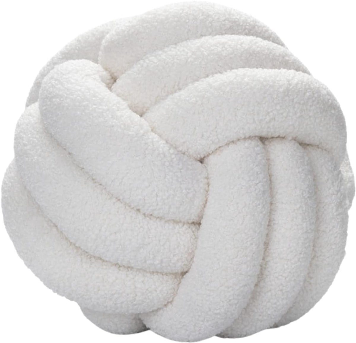 RENXR Knot Cushion Round Ball Cushion, 28cm Lambswool Knot Ball Cushion Home Decor Cushion Handmade Knotted Throw - ShopVlot