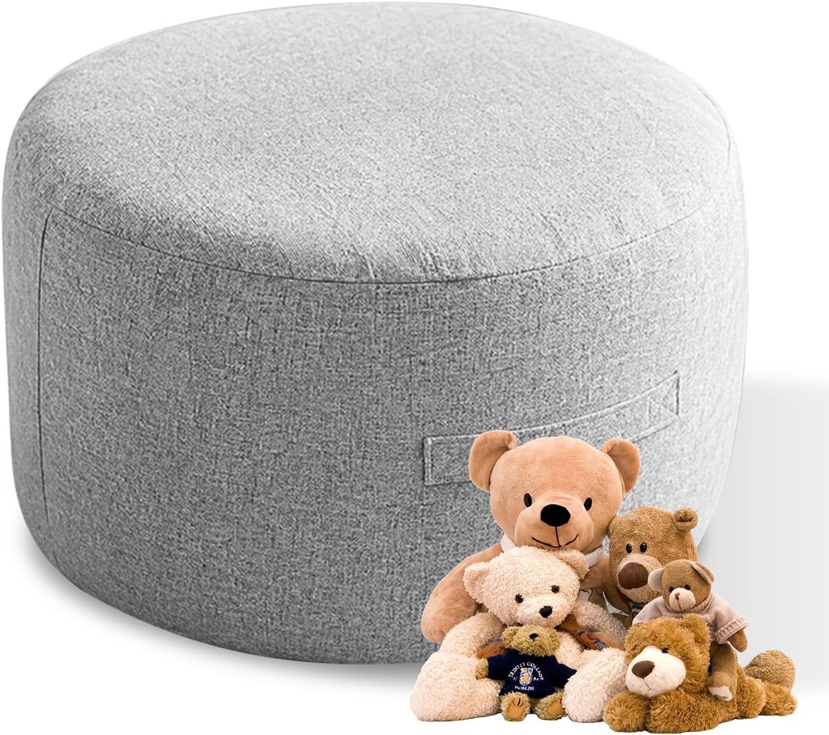 Knuffeldier opslag zitzak Ø 60 cm - XXL speelgoedorganizer voor kinderkamer, knuffeldieren, kussens en dekens, zonder - ShopVlot
