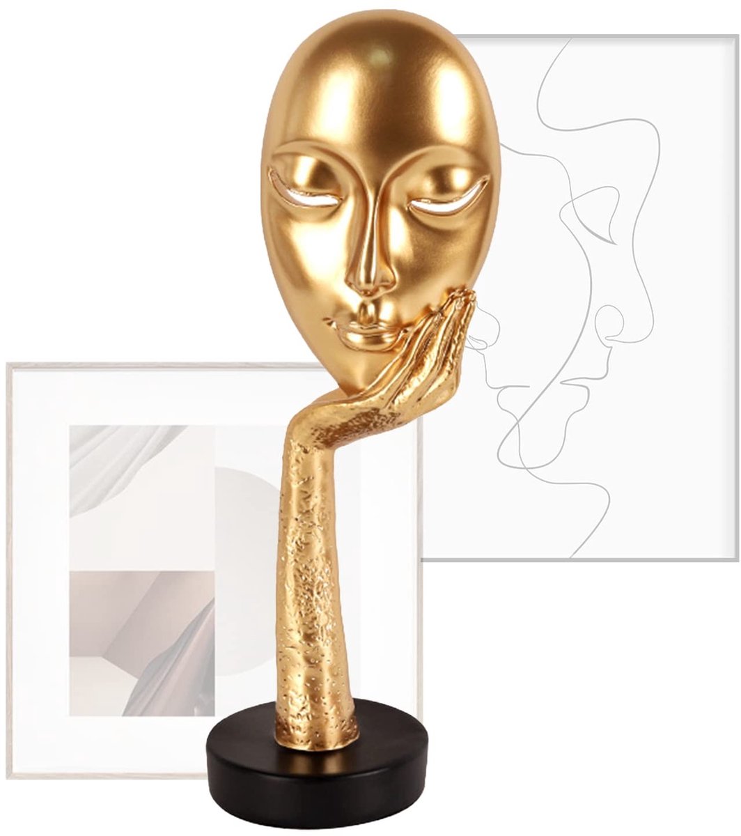 Solidchoice - Abstracte Sculptuur van Hars voor Decoratie in Woonkamer en Kantoor