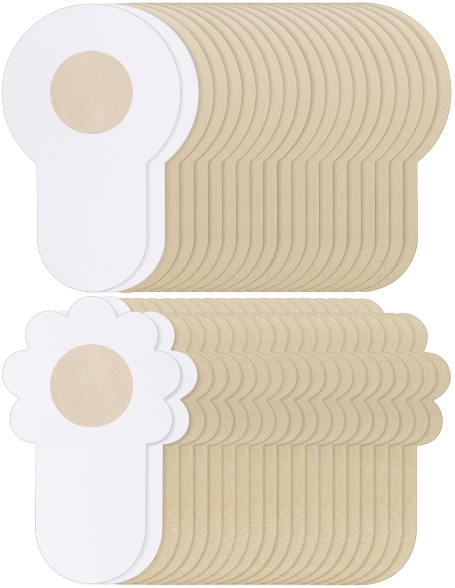 Solidchoice - 20 Paar Wegwerp Tepel Kussentjes voor Dames, Waterdicht en Onzichtbaar