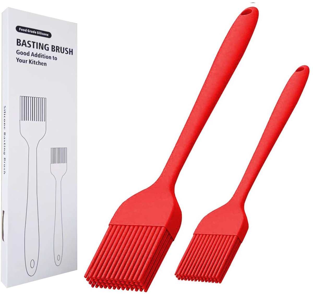 Solidchoice - Set van 2 Siliconen Bakborstels voor Koken