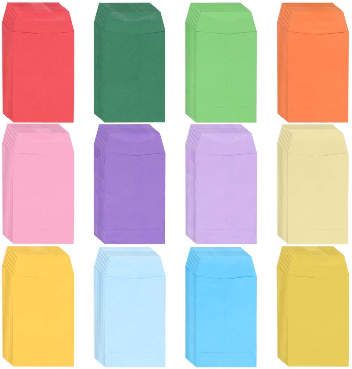 Solidchoice - Set van 120 Mini Papieren Enveloppen