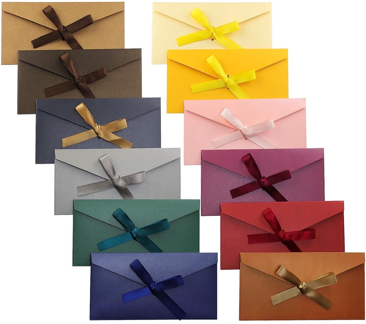 Solidchoice - Set van 24 Kleurrijke Enveloppen voor Cadeaukaarten en Bruiloften