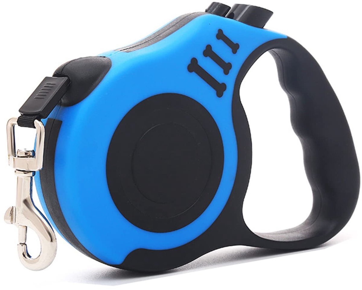 Solidchoice - Retractable Hondenlijn, 360° Tangle-Free met Verstelbare Nylon Strap, 5m