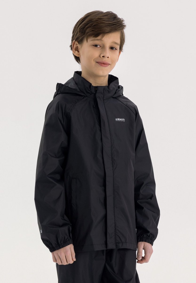 Minoti regenjas meisjes met capuchon – model 43107 Zwart