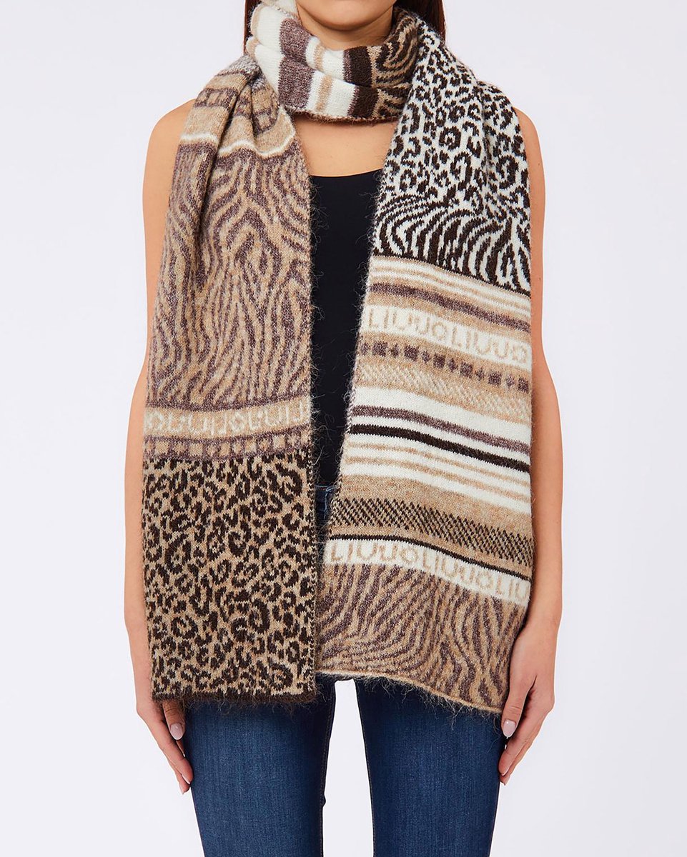 Liu Jo Sciarpa Jacquard Animalier sjaal bruin / combi, ST