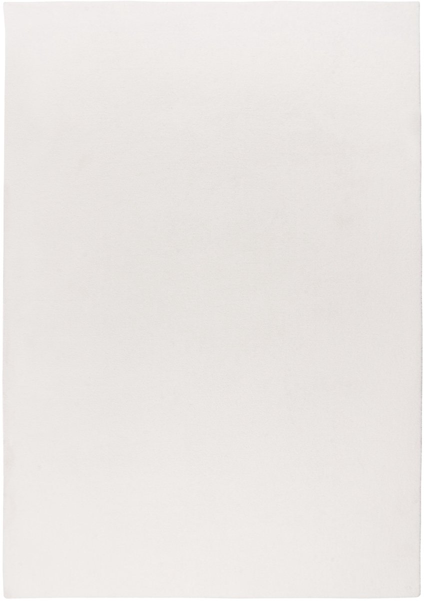 Padiro laagpolig vloerkleed 80 x 280 cm - wit - modern effen design - geschikt voor vloerverwarming - van polyester