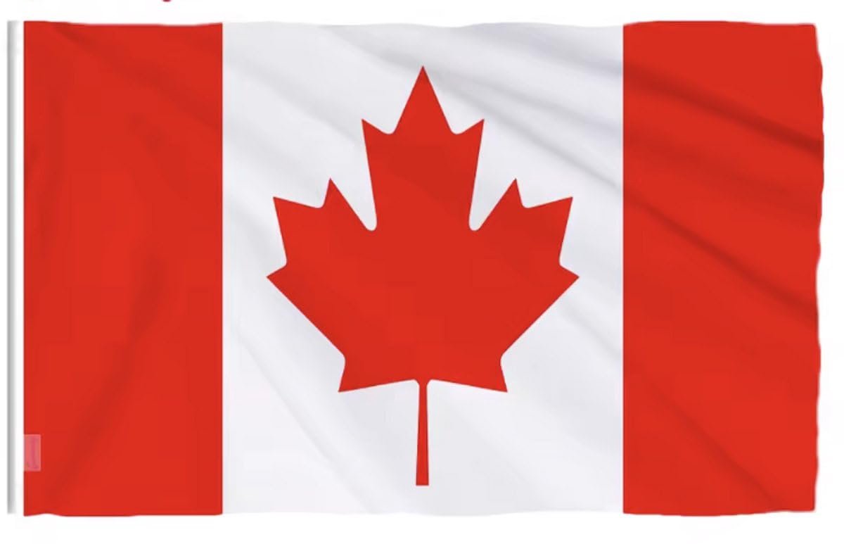 Okado Canadese Vlag – Polyester – Rood/Wit – 150 x 90 cm