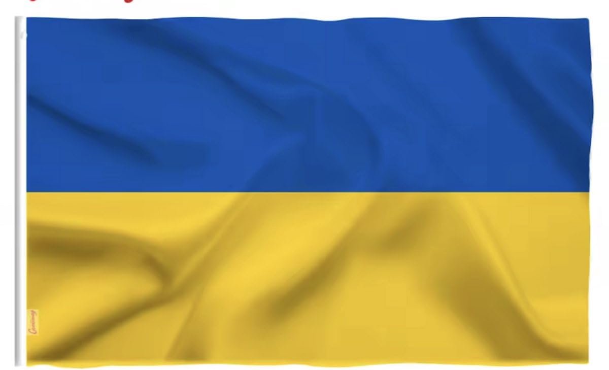 Okado Vlag Oekraïne – 90 x 150 cm – Met Ophangringen