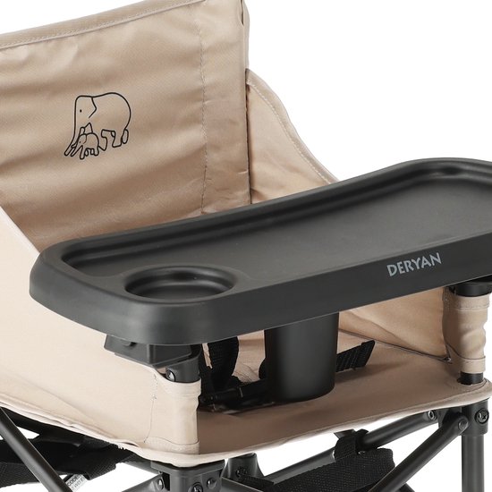 Deryan Pop 'N Sit Mini Kinderstoel - Opvouwbare Stoelverhoger - Nougat van Deryan — afbeelding 3