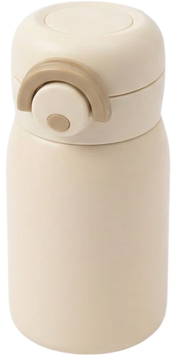 Mini Thermosbeker 220ml Beige RVS - Compact en Lekvrij