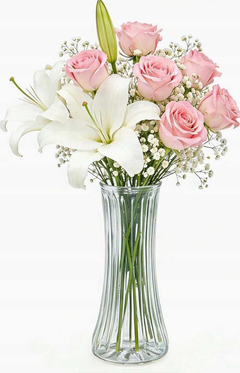 Transparante kristallen vaas 22,5 cm - Elegante bloemendecoratie
