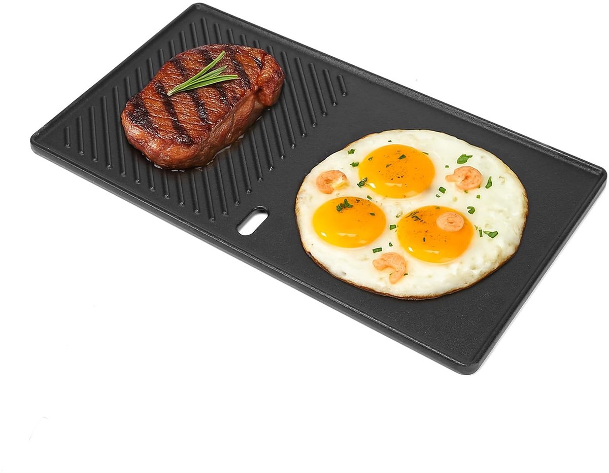 Solidchoice - Cast Iron Grill Plate voor Landmann Triton Branders - 43.5 x 23.5 cm