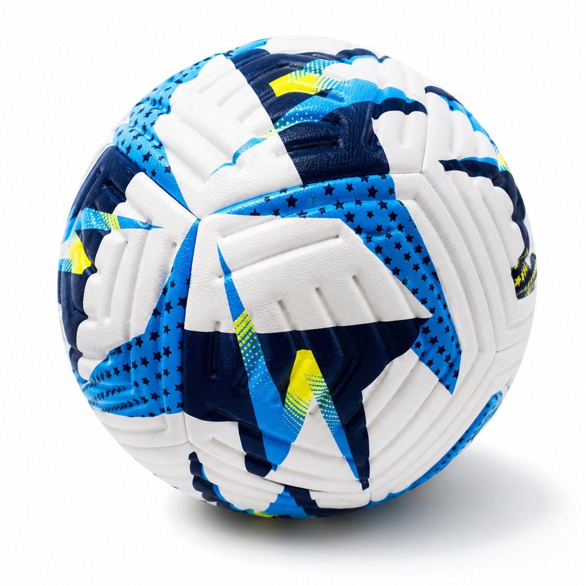 Suotu Voetbal Maat 5 - Trainingsbal met Zachte TPU Buitenlaag & Butyl Binnenbal - Voor Training en Recreatief Voetbal - Blauw/Wit