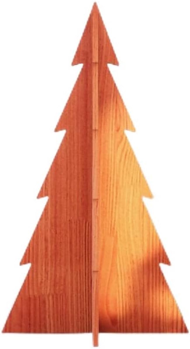 Generic Solid Wood Pine Christmas Tree 59.5 Cm, with Rustic Charm, Exceptional Stability for DIY Design Decoration - ShopVlot