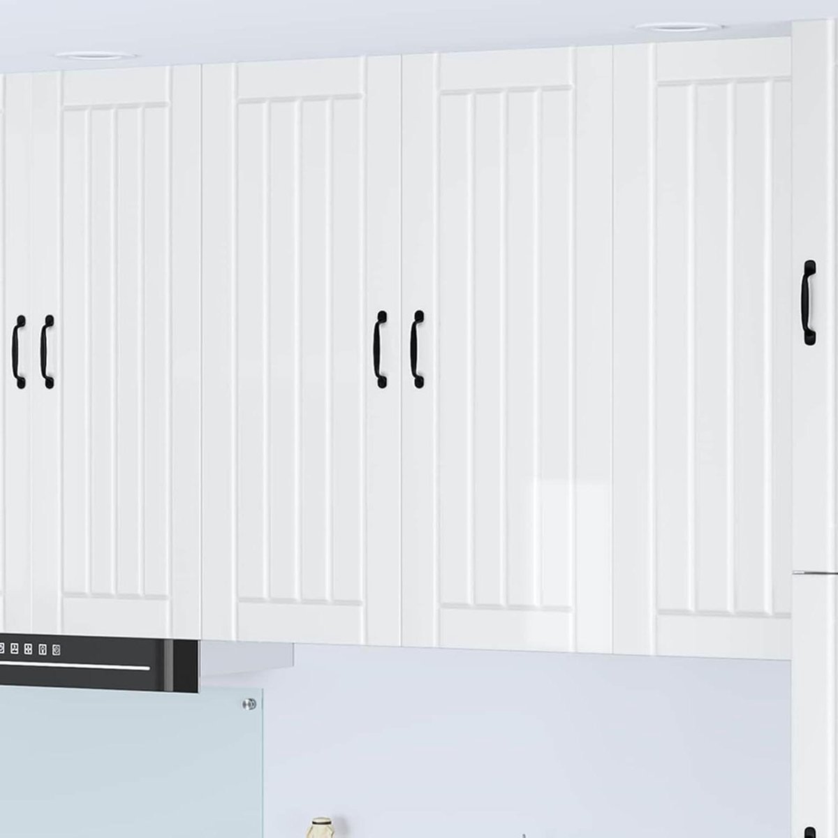 Keukenkast - Hangende Keukenkast - Keuken Organiseren - Hoogglans Afwerking - 80 x 31 x 100 cm - Wit