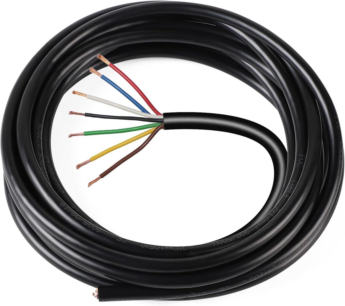 SWAWIS Round Trailer Electric Cable 7 Pin 1.5 mm² PVC Housing Pure Copper Wire Core Low Eccentricity for Trailer - ShopVlot