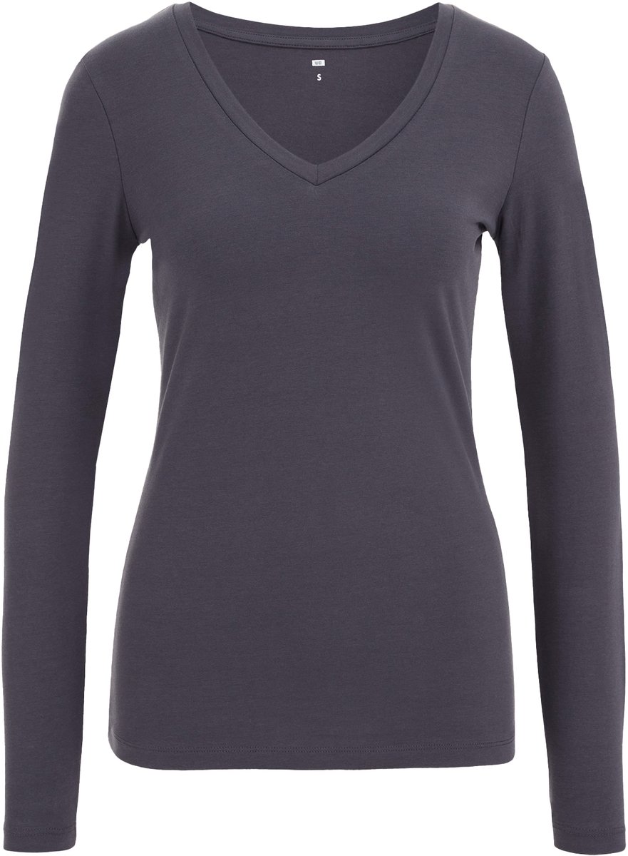 WE Fashion Dames T-shirt van biologische katoenmix