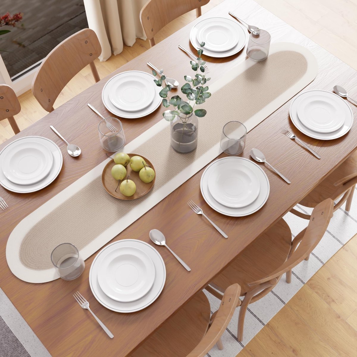 Solidchoice - Encasa XO Tafel Runner - Ribbel Design, Handgemaakt (30 x 150 cm)