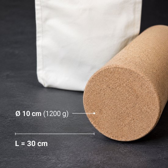 Kaiyaya - Kurk yogablok 1 stuk - Balans & stabiliteit - 100% kurk, antislip - Lichtgewicht, afgeronde hoeken - Yoga, stretching, balansoefeningen - Natuurlijk kurkbruin, 22.5x15x7.5cm — afbeelding 2