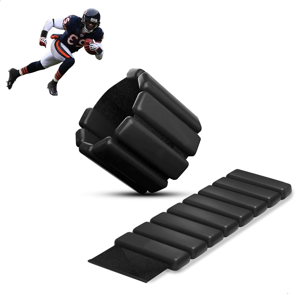 Solidchoice - Set van 2 Draagbare Gewichtsbanden voor Fitness