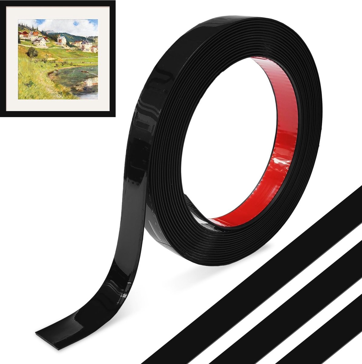 Solidchoice - Zelfklevende Decoratieve Wandstrips 12 m - Flexibel voor Hoeken en Plafonds