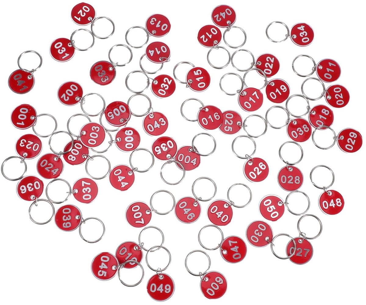 Solidchoice - 50 Stuks Metalen Nummerlabels - Duurzaam voor Efficiënte Organisatie en Wachtrijbeheer