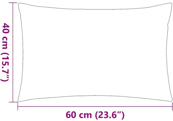 vidaXL - Buitenkussens - 60x40 - cm - gestreept - grijs - 2 - st van vidaXL — afbeelding 4