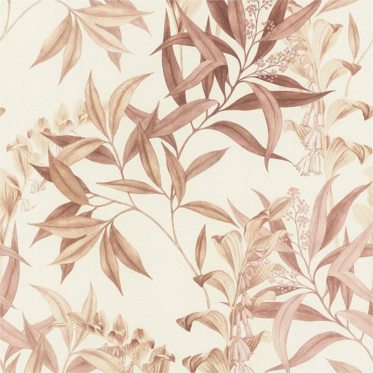Vliesbehang 417319 bloemen en ranken floraal bruin Liverna Rasch