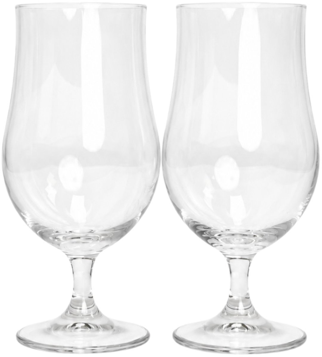 MasterChef Bierglazen 450 ml – 2 Stuks – Kristallijnglas – Hoge Bierglazen met Verzwaarde Bodem – Vaatwasserbestendig