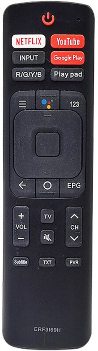 Compatibel met de Hisense ERF3A69, HERF3169H3169HTEDTV tv-afstandsbediening