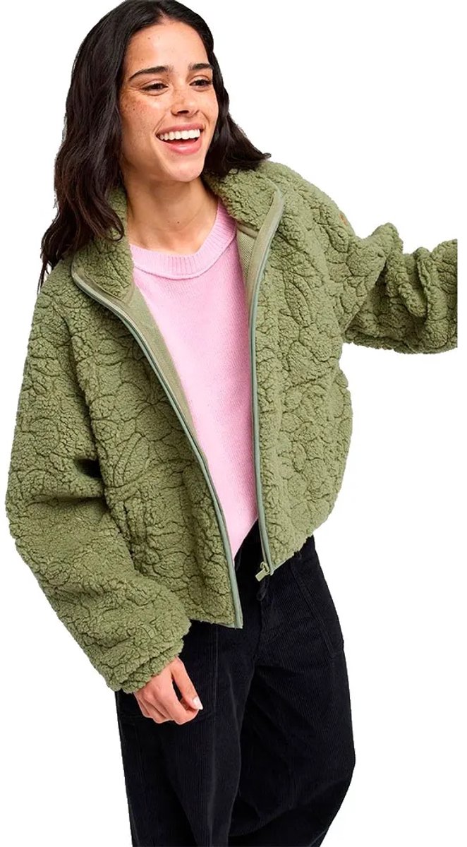 Roxy Blurry Cloud Fleece Jas Groen XS Vrouw