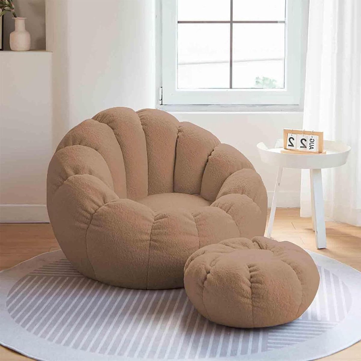 Beanbag Stoelhoes - Zitzakhoes Opbergzak - Speelgoed Opbergen - Afneembare Wasbare Hoes - 32x85x65cm - Grijs