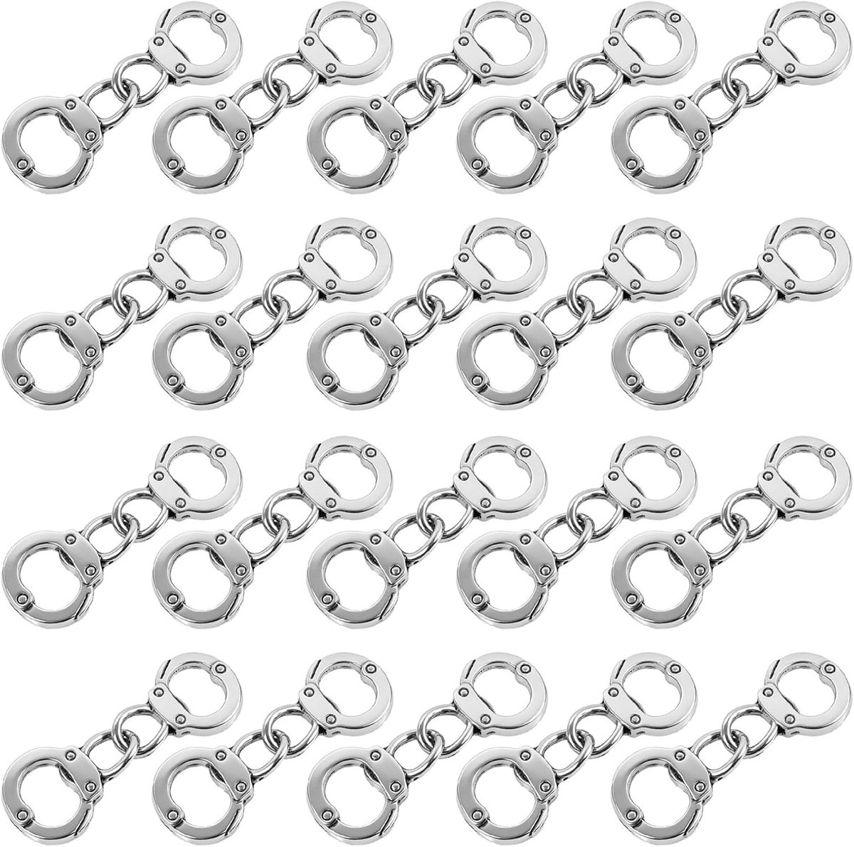 Mini handboeien pendants - echte staal - 20 paar - voor DIY sieraden maken - SnelShoppen