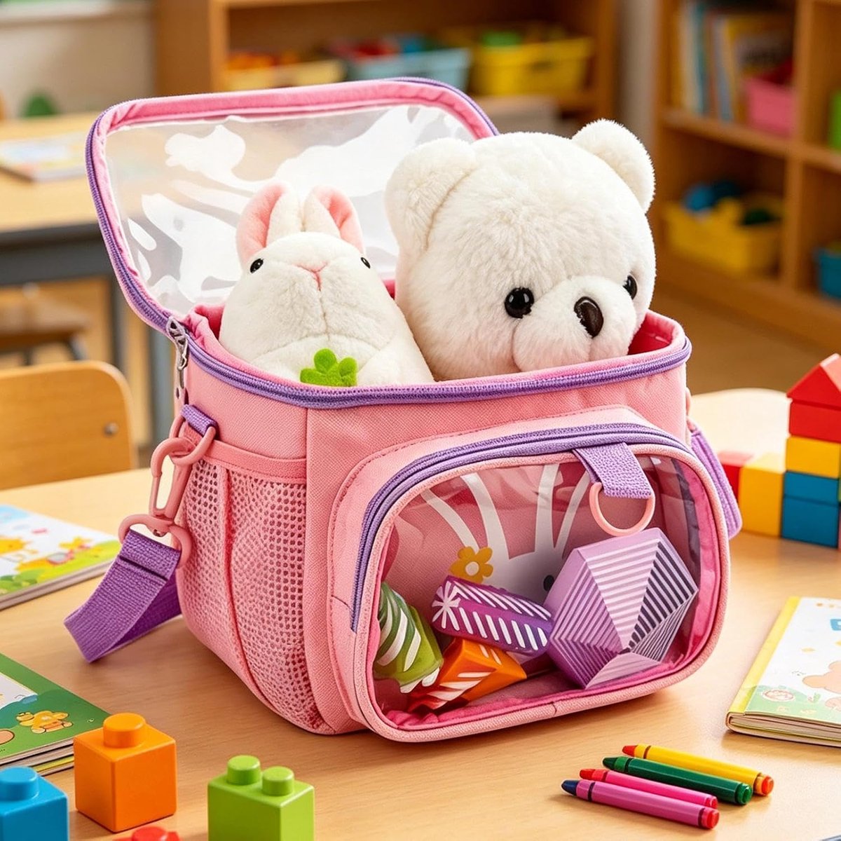 Fietsmand Kinderen - Scootermand Stuurmand - Spullen Opbergen - Waterdicht Oxford Weefsel - 21 x 12 x 19 cm - Roze