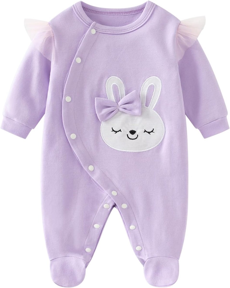 Babybodysuit 0-12 maanden - Katoen - Lange mouwen - Comfortabel voor baby’s - SnelShoppen