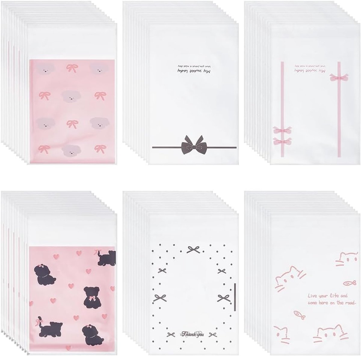 Hersluitbare fotokaarthoezen, 300 stuks, zelfklevende holografische kaarthoezen, 6 designs, fotokaartbescherming, beschermhoes voor kaartliefhebbers, 3,9 x 3,12 (6) cm (3) inch