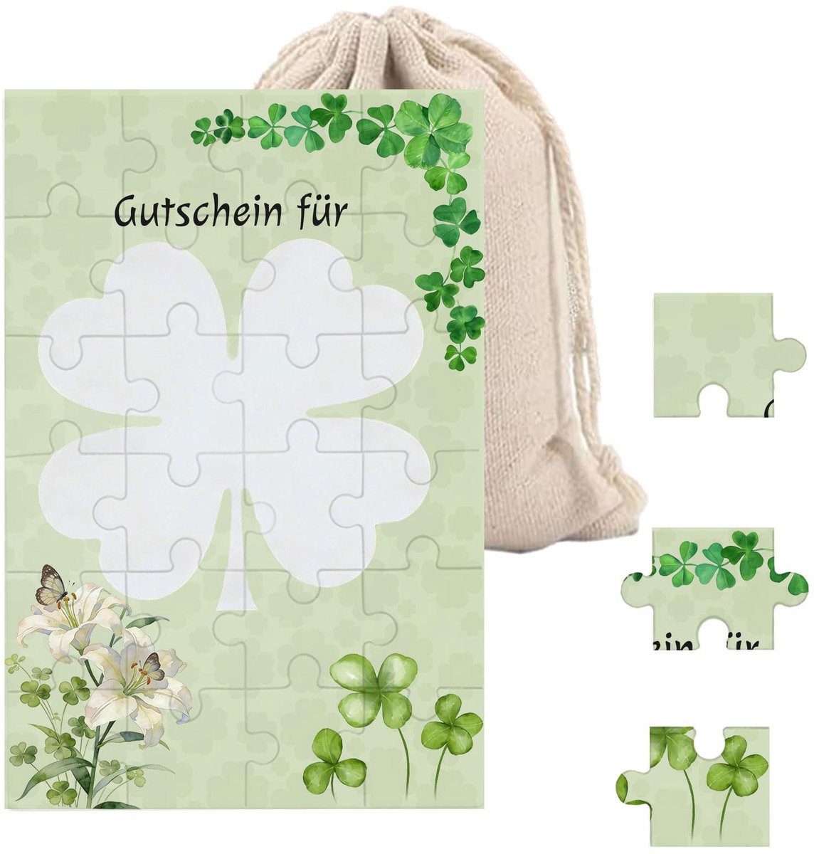 Voucher puzzel verjaardagskaart - waardebonnen om zelf in te vullen - gepersonaliseerd cadeau-idee - SnelShoppen