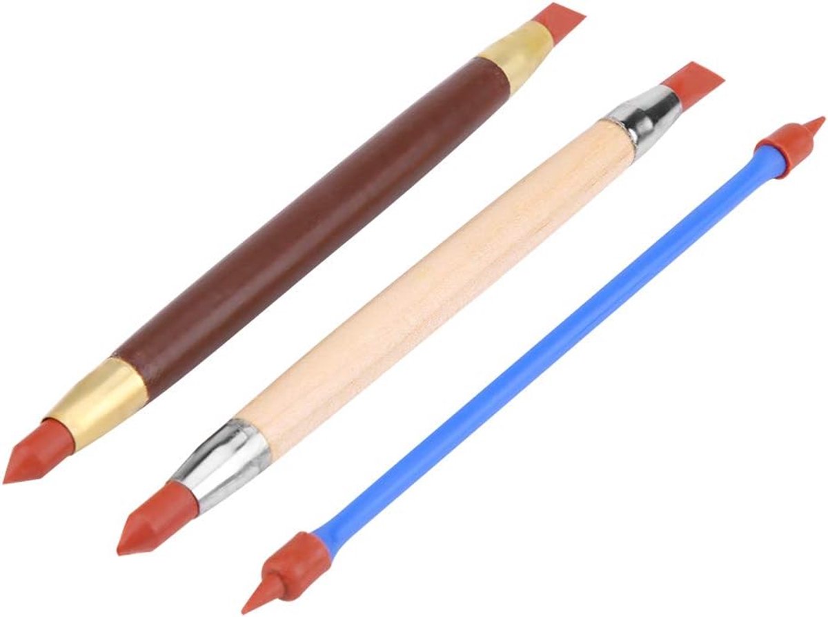 polymeer dubbelkops klei keramische pen gereedschap sculptuur modelleerpen die sporen verwijdert DIY gereedschap voor klei, kunstprojecten, sculptuur en andere ambachtelijke projecten