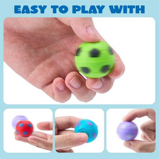 36 stuks voetbalfidget-spinners voor kinderen, cadeautje voor kinderverjaardag 10 jaar, voetbalcadeautje jongens, mini-voetbalspinners voor kinderen — afbeelding 3