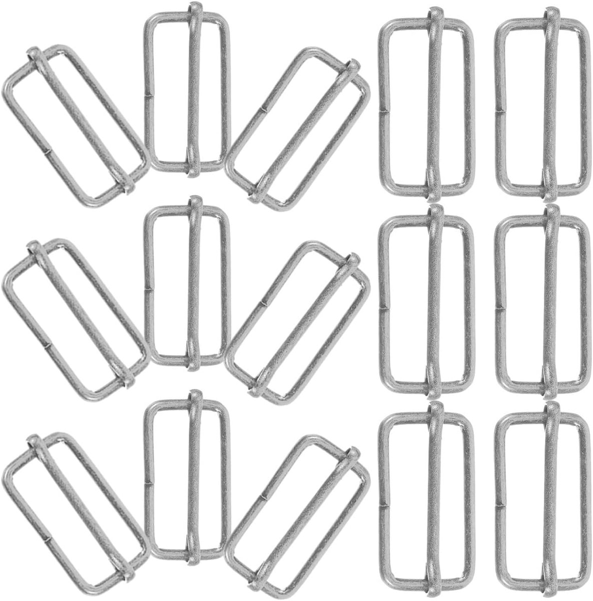 20 stuks verschuifbare gespen, riemgesp, verbindingsriemen, voor tas, verstelbaar, voor doe-het-zelf, handwerk, rugzak, koffer, 32 x 16 x 2,8 mm (zilver)
