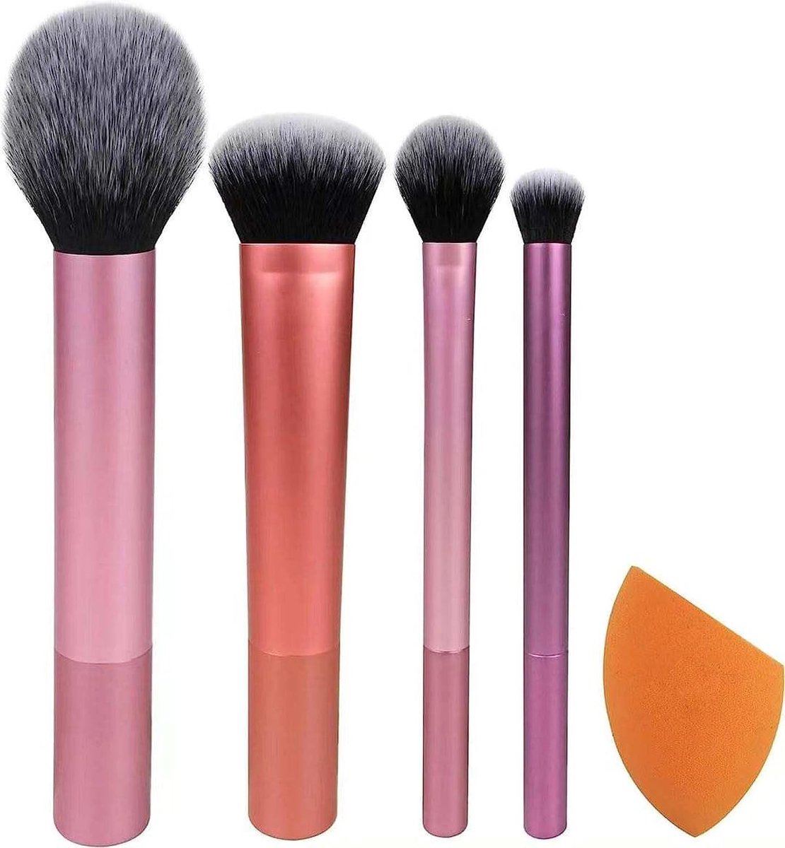 Make-up kwasten set - complete gezichtsset - premium vezelwol - voor perfectie en gemak - SnelShoppen