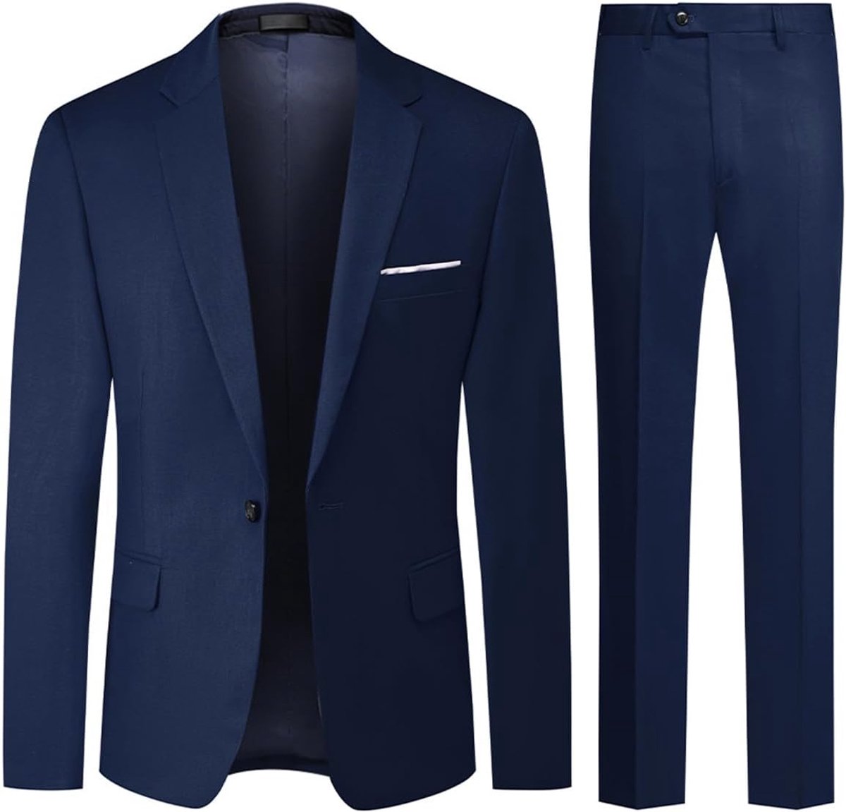Herenpak, slim fit, 3-delig herenpak, 3-delig pak, modern colbert voor zakelijke en bruiloft | Formele herenpakset enkele rij knopen effen kleur jurk pak slim fit casual smoking blazer broek voor bruiloft