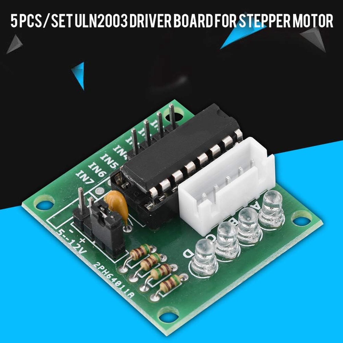 Driver Board, Stappenmotor Drivermodule, LED-indicatoren Driver Board voor 4-fase Stappenmotor, Ideaal voor CNC en 3D-printer, Plug and Play