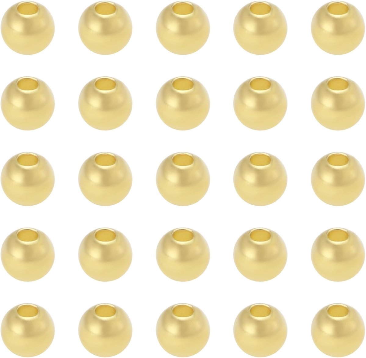 100Pcs Vliegbinden Messing Kralen Vishaak Gewicht Voor Zoetwater En Zoutwater Vissen Sleuf Vliegbinden Kralen Visgerei Accessoires Goud