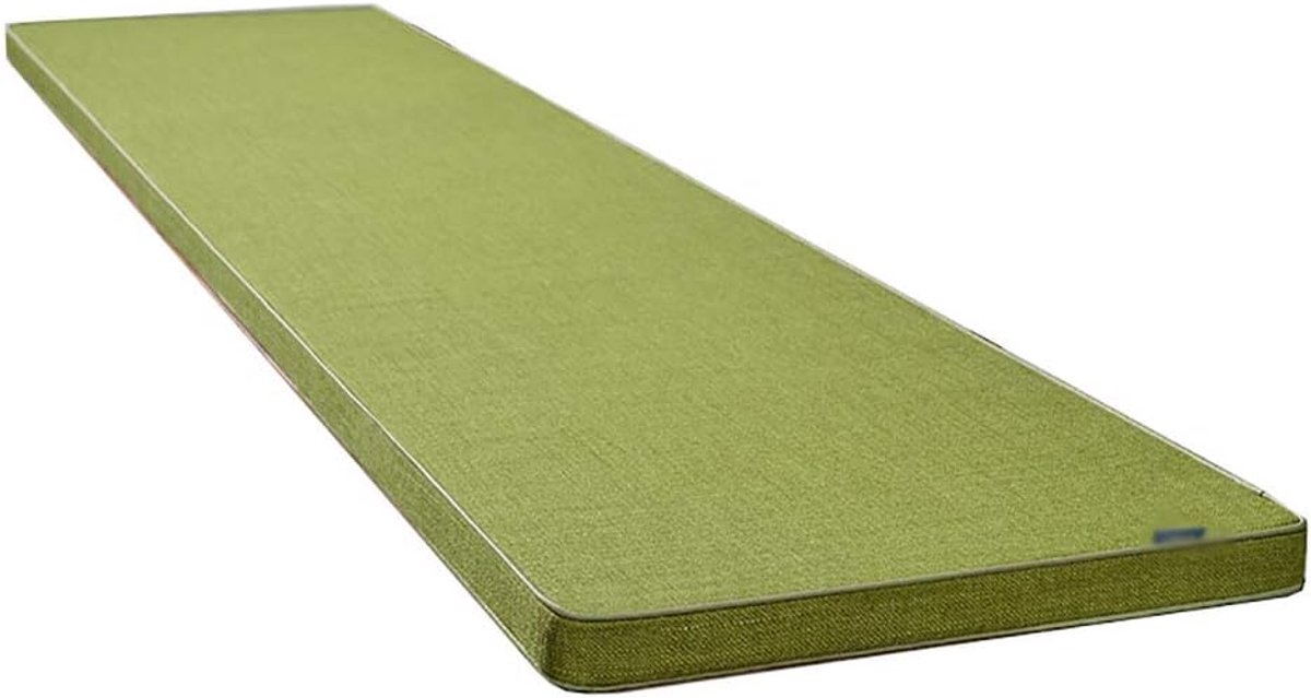 Wangk Tuinbankkussen, 2 of 3 zitsbank Mat Pad Patio Bench Pad ligkussen Vervanging Matras Pad elastische Thicken Eetkamerstoel Pads-Groen 120×30×3cm (47×12×1.2")