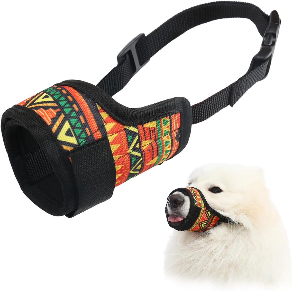 Muilkorf voor Honden met Verstelbare Riem， Effectieve Gedragsbeheersing Veilig en Comfortabel ，Maat M (18-22 cm) Geschikt voor Middelgrote en Grote Honden